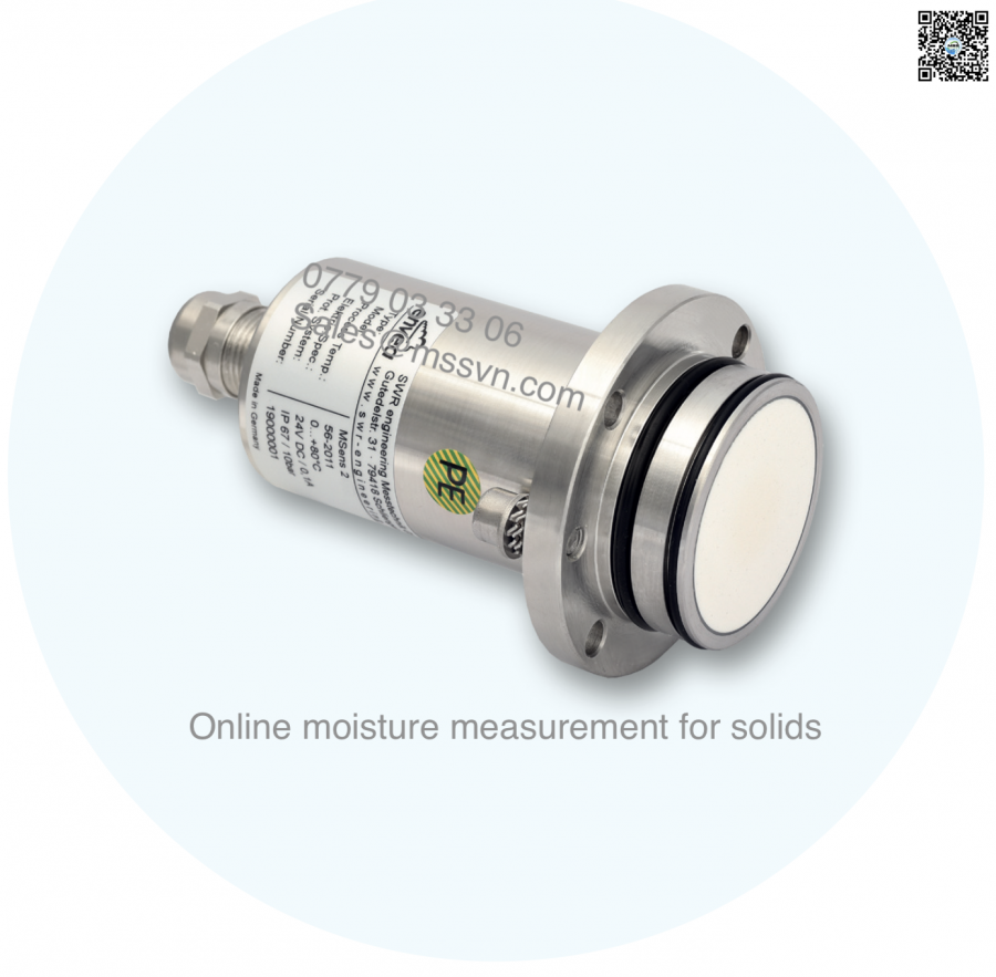 Online moisture measurement for solids 