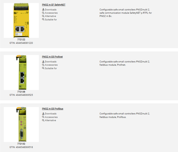 Small controllers PNOZmulti 
