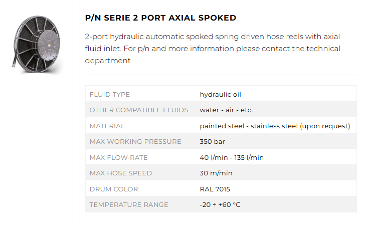 Industrial hose and cable reels