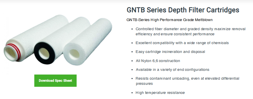Depth Filter Cartridges