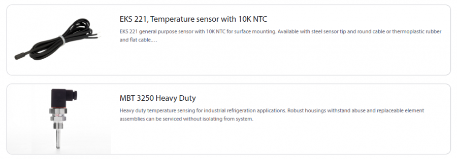 HVACR temperature sensors