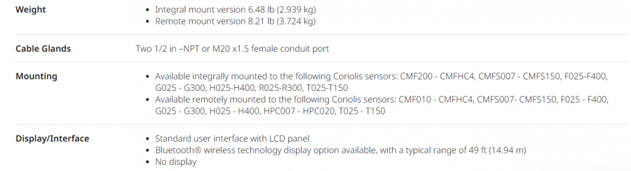 Micro Motion™ 4700 Coriolis