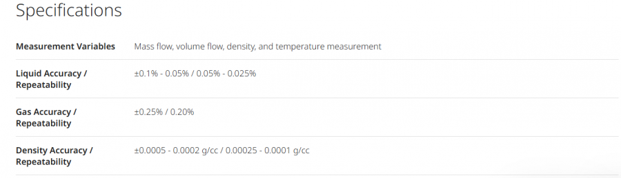 Micro Motion™ ELITE™ Peak Performance Coriolis