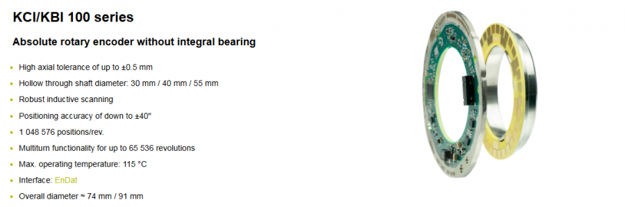 Absolute rotary encoders without integral bearing