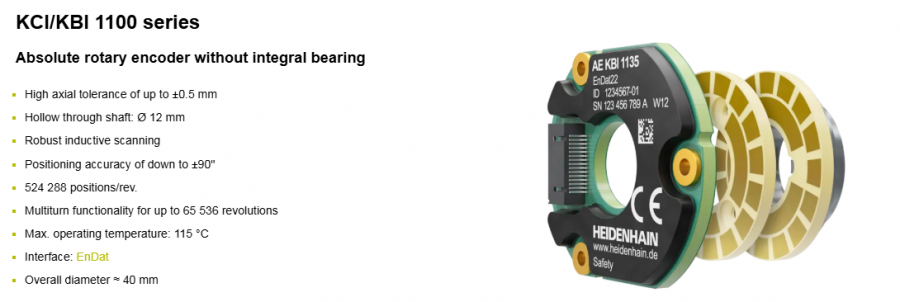 Absolute rotary encoders without integral bearing
