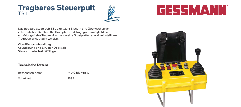 PORTABLE CONTROL UNITS